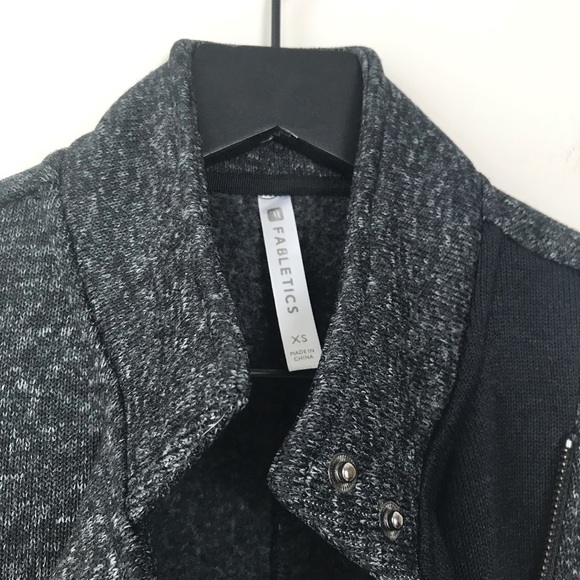 Fabletics Calypso Jacket Tweed Asymmetrical Zip XS - Picture 8 of 16